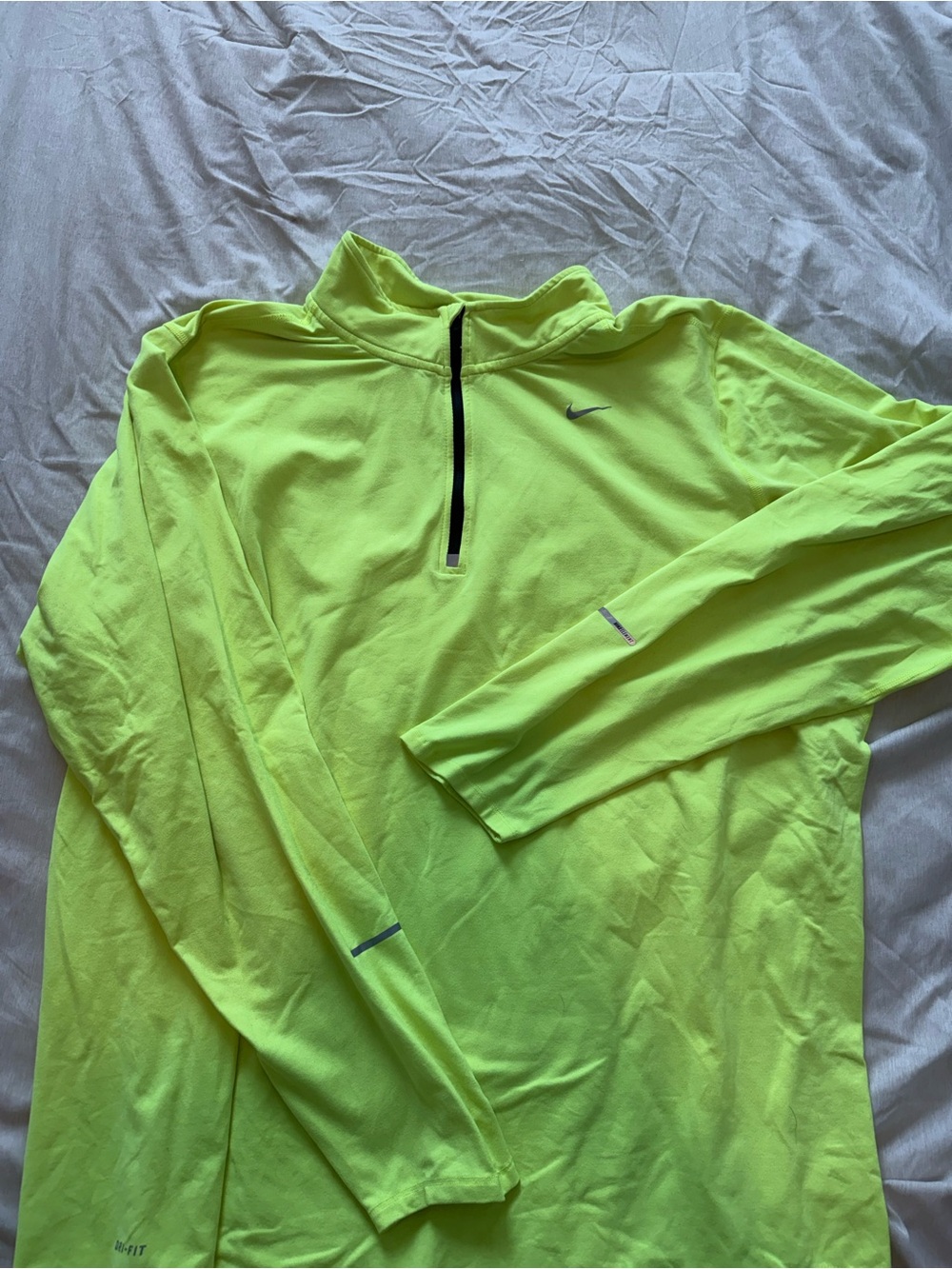 Nike Men’s Neon Green Half-Zip Performance Jacket